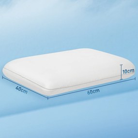 HOMCOM Poduszka z pianki memory, poduszka na szyję z zdejmowanym pokrowcem, ergonomiczna 60 x 40 cm, kremowy