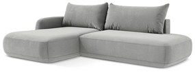 Jasnoszary rozkładany narożnik (lewostronny/z szezlongiem) Hale – Makamii