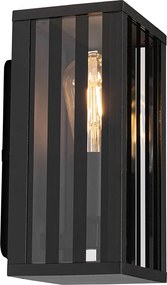 Nowoczesna lampa ścienna zewnętrzna czarna 26 cm IP44 - Dijon