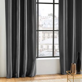 Ciemnoszara zasłona z mikrosatyny 140x240 cm Shana – douceur d'intérieur