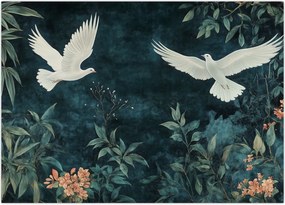 Obraz - Dwa gołębie (70x50 cm)