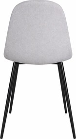 Zestaw 4 Krzese Teok Black Tkanina