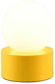 Żółta lampa stołowa ze szklanym kloszem (wys. 17 cm) Countess – Trio