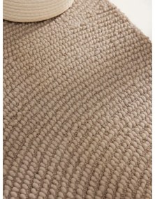 Beżowy wełniany okrągły dywan tkany ręcznie ø 120 cm Eleni Light Beige – Hanse Home