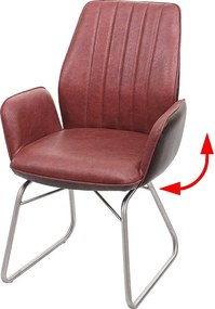 Krzesło do jadalni MCW-G73,  wygląd brązowy zamsz