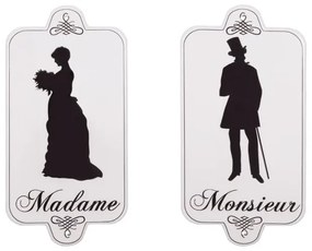 Metalowa tabliczka 16,5x33 cm Madame Monsieur – Antic Line