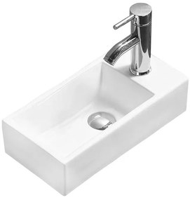 Mexen Inez umywalka nablatowa lewa 45 x 25 cm, biała - 21434500L