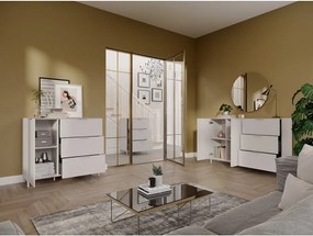 Kremowa komoda z matowym wykończeniem 151x98x40 cm Savoca – Germania