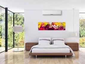Obraz abstrakcji - malarstwo (170x50 cm)