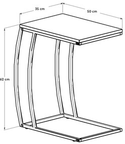 Stolik do odkładania Shape Walnut