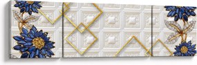 Obraz - Diamentowe kwiaty (170x50 cm)