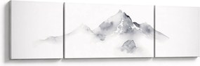 Obraz - Obraz gór namalowany tuszem (170x50 cm)