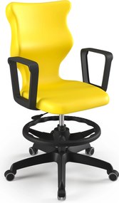 Krzesło szkolne Twist WK+P z podłokietnikami i podnóżkiem rozmiar 5-6, podstawa czarna