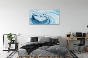 Obraz drukowany na płótnie Serce z Kropli Wody