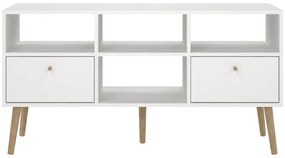 Biała szafka pod TV 117x61 cm Bodo – Tvilum