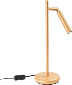 Lampa Biurkowa Nowoczesny Pastelo, Stal - 1 Źródło - L.14 X H.43 Cm - Złoty