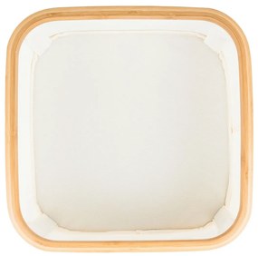 Pojemnik do przechowywania G21 30 x 30 x 15 cm, bambusowy z pokrywką, beżowy