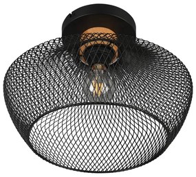 Czarna lampa sufitowa z metalowym kloszem ø 35 cm Valeria – Trio