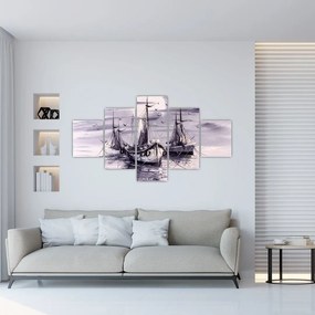 Obraz - Port, obraz olejny (125x70 cm)