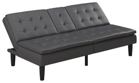 Szara rozkładana sofa z imitacji skóry 191 cm Maine – Støraa
