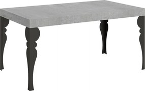 Stół rozkładany 160/244x80 cm Paxon cementu nogi antracytowe