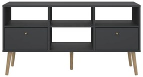 Antracytowa szafka pod TV 117x61 cm Bodo – Tvilum