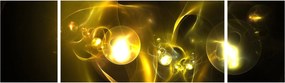 Abstrakcyjny obraz żółtych kul (170x50 cm)