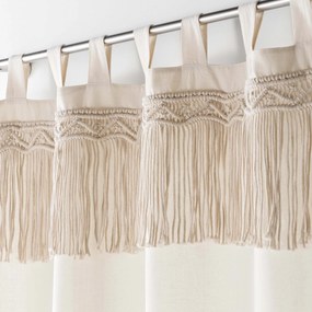 Zasłona z motywem makramy SAMYA, 140 x 240 cm