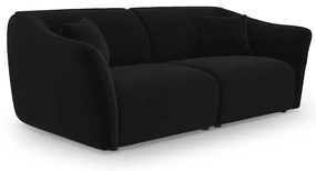 Czarna aksamitna sofa 206 cm Tokyo – Cosmopolitan Design