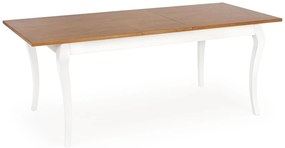 WINDSOR stół rozkładany 160-240x90x76 cm kolor ciemny dąb/biały