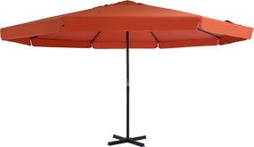 Okrągły w kolorze parasol ogrodowy terakoty D7-L05