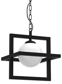 Lampa wisząca DIEGO 1xE14, czarna, pojedyncza, klosz kula