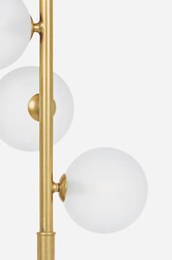 Lampa stojąca w kolorze złota ze szklanym kloszem (wysokość 156,5 cm) Balls – Bizzotto