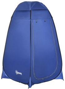 Outsunny Namiot toaletowy Pop-Up Łatwy montaż Niebieski 120x120x190cm Praktyczny i przestronny | Aosom PL