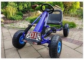 Gokart  niebieski a-15 pompowane koła