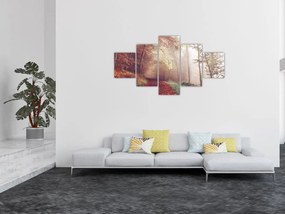 Obraz - Jesienny spacer po lesie (125x70 cm)