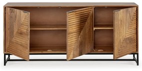Niska komoda z litego drewna mango w naturalnym kolorze 170x79 cm Nereida – Marckeric