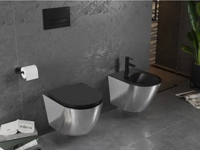 Mexen Lena bidet wiszący, czarny mat/srebrny - 35224874