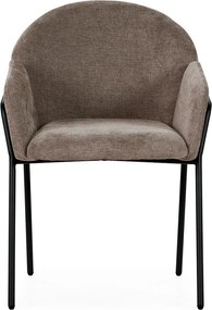 Brzoskwiniowe tapicerowane fotele jadalniane zestaw 2 szt. Aslin – MOME