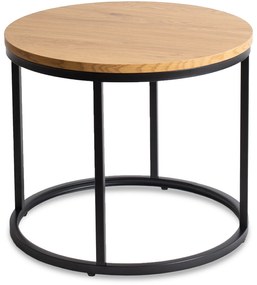 Stolik Kawowy LELLA 53 cm Dąb Złoty Nowoczesny Loft