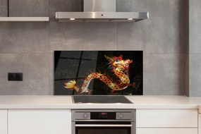 Szklany Panel Świecący Smok Japoński