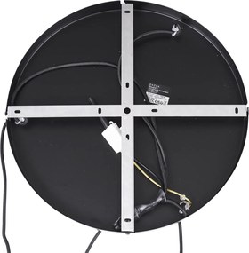 Lampa wisząca Japandi czarno-złota z beżowym kloszem 3-punktowa - Pluni