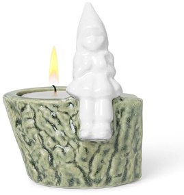 Świąteczny świecznik z porcelany i kamionki Kähler Design Christmas Tales, dł. 8,5 cm