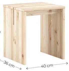 Stołek z litego drewna sosnowego w naturalnym kolorze Join-In – Karup Design