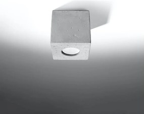 Plafony industrialny Quadx, beton - 1 źródło światła 4000K - L.10 x H.10 cm - szary