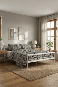 Duże białe metalowe łózko 180x200 cm S6-F95