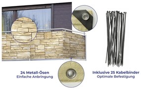 Beżowa osłona balkonowa 500x85 cm – Maximex