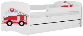 Łóżko dla chłopca z materacem Rostok 2X mix 70x140 - białe