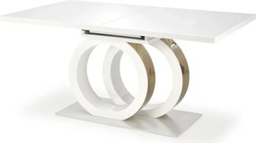 Biały rozkładany stół w stylu glamour R2-M48
