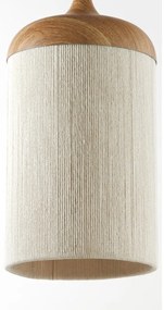 Lampa wisząca w naturalnym kolorze z tekstylnym kloszem Dania – Light &amp; Living